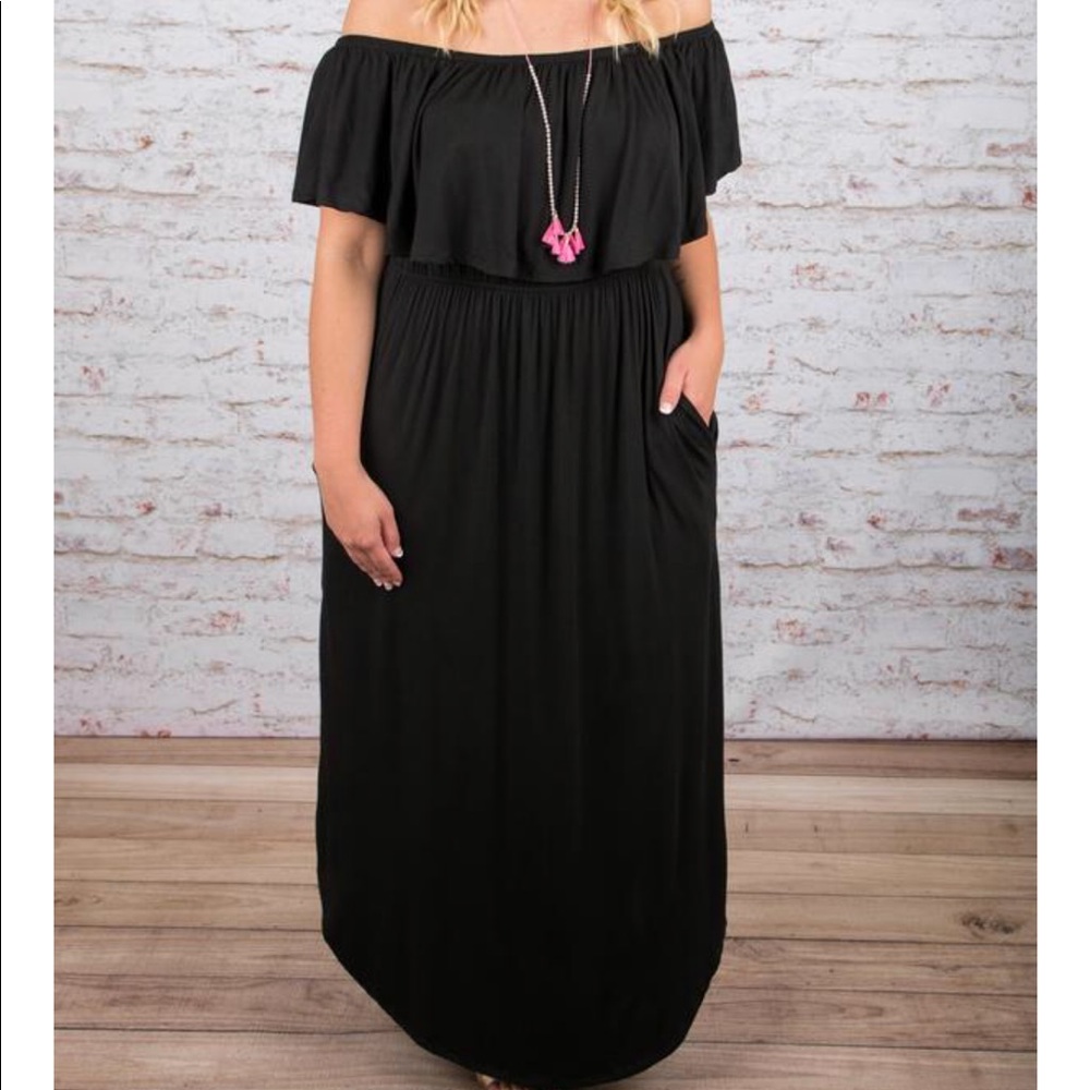 Off the shoulder maxi
